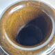 Decorative vase in turned and carved wood, signed "C. Léal", 30 cm