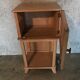 Table de chevet bois clair vintage