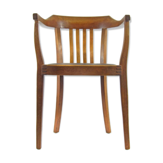 Antique Art Nouveau oak armchair, Austria or Germany circa 1910