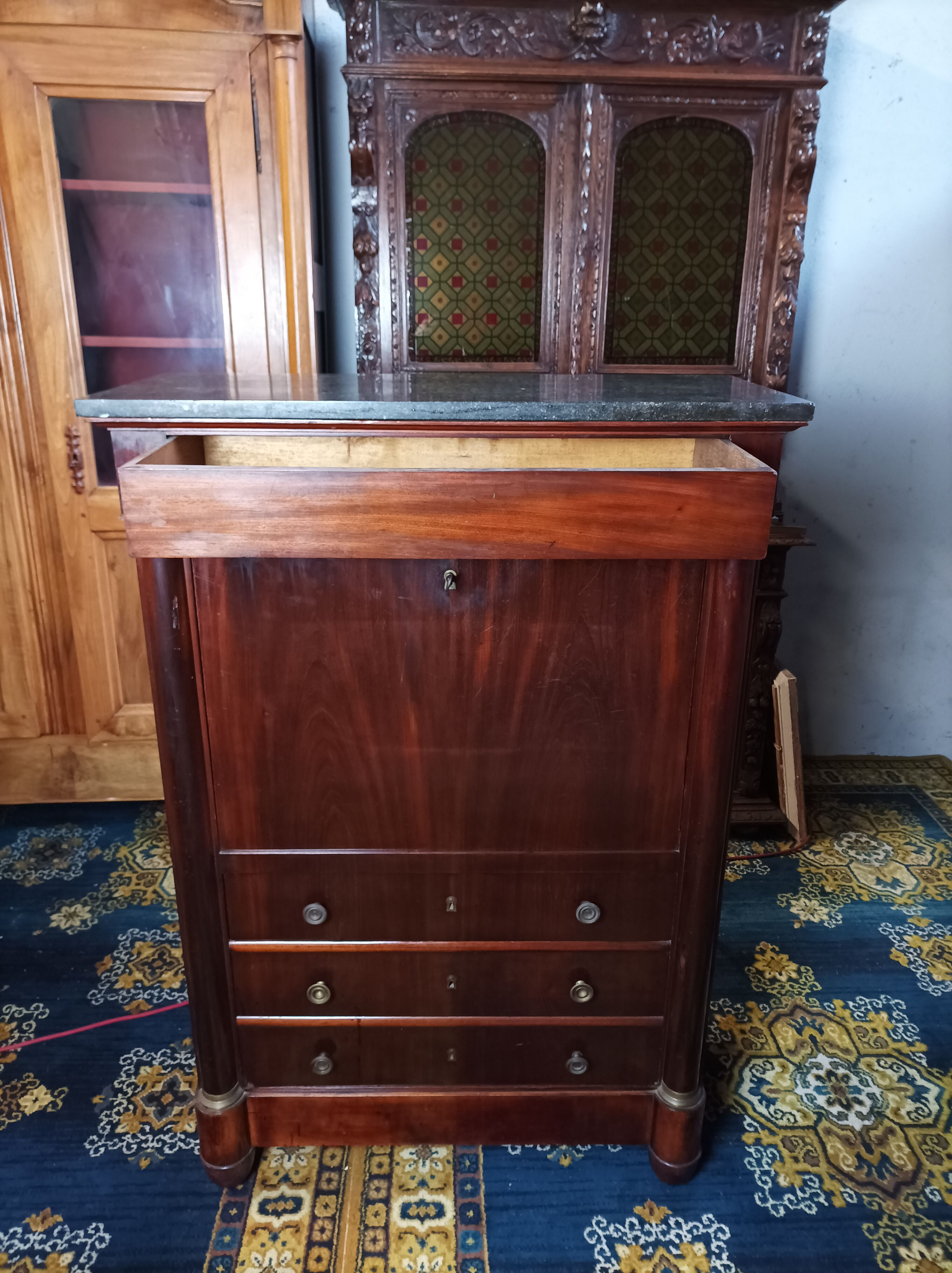 Secretaire Empire en acajou