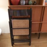 Pair of folding chairs in 70s canage