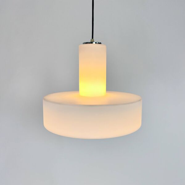 Suspension vintage scandinave en verre, 1960s