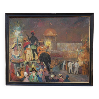 Peinture de scène de carnaval