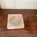 Vintage pinkish beige marble ashtray