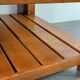 Table basse danoise en chêne début XXème siècle plateau à damier