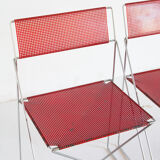 Pair of vintage X-Line chairs in enamelled and chromed metal by N.J. Haugesen for Bent Krogh