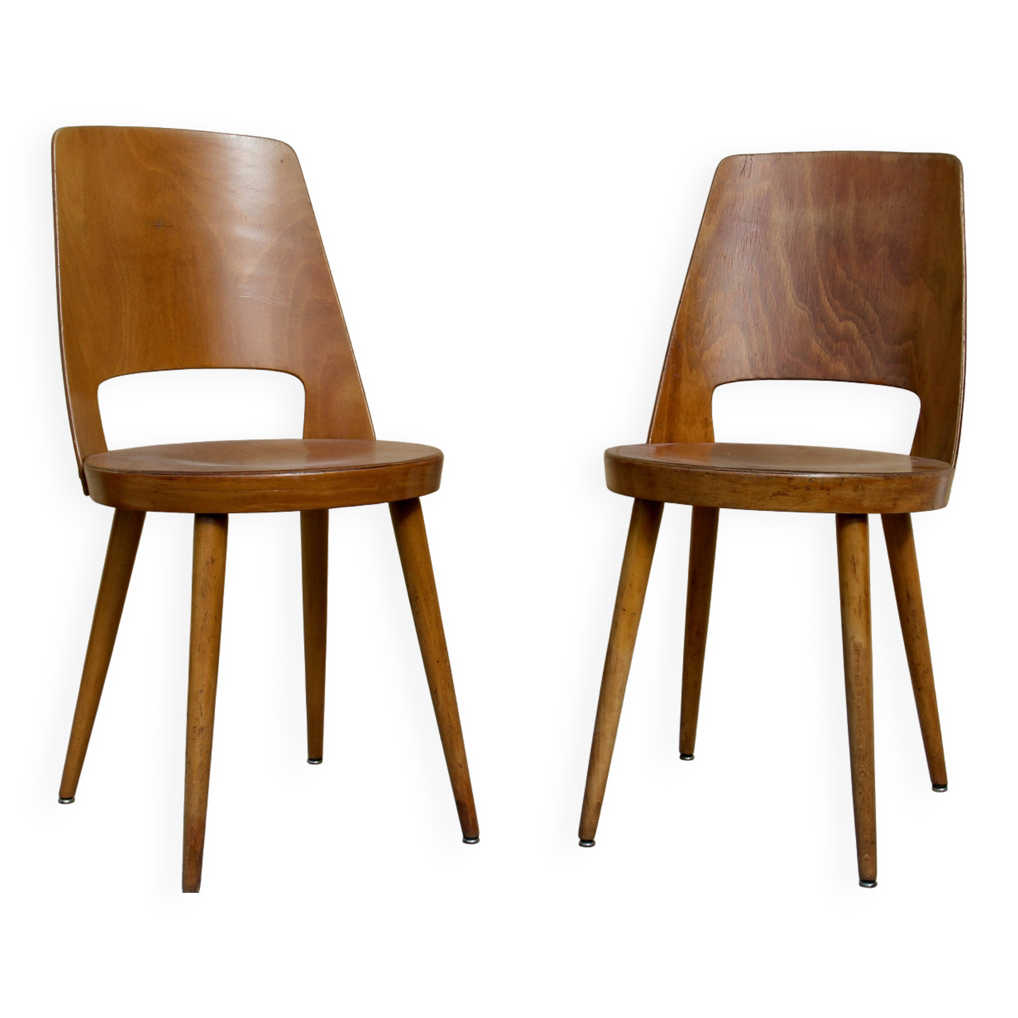 Paire de chaises mondor du designer baumann circa 50/60