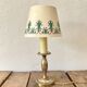 Brass lamp, 2 M new fabric cable, painted lampshade