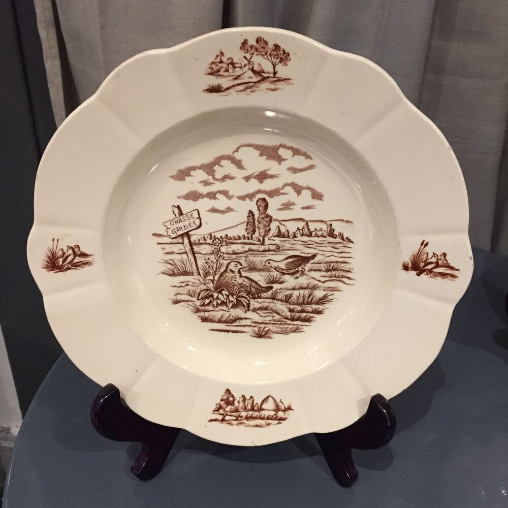 2 hollow plates iron earth model burgundy longchamp model hunting