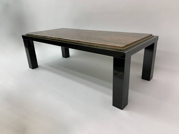 Table basse en granit Hollywood Regency du milieu du siècle par Fedam Design Belgium