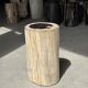 Table d'appoint en bois pétrifié, écorce blanche