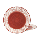 Large plate - PALM BORDURE terracotta