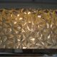 Vintage ceiling lamp with plastic sheets in chomed profiles 46x46 cm