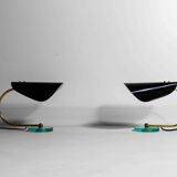 Stylish pair of Italian table lights, 1960s