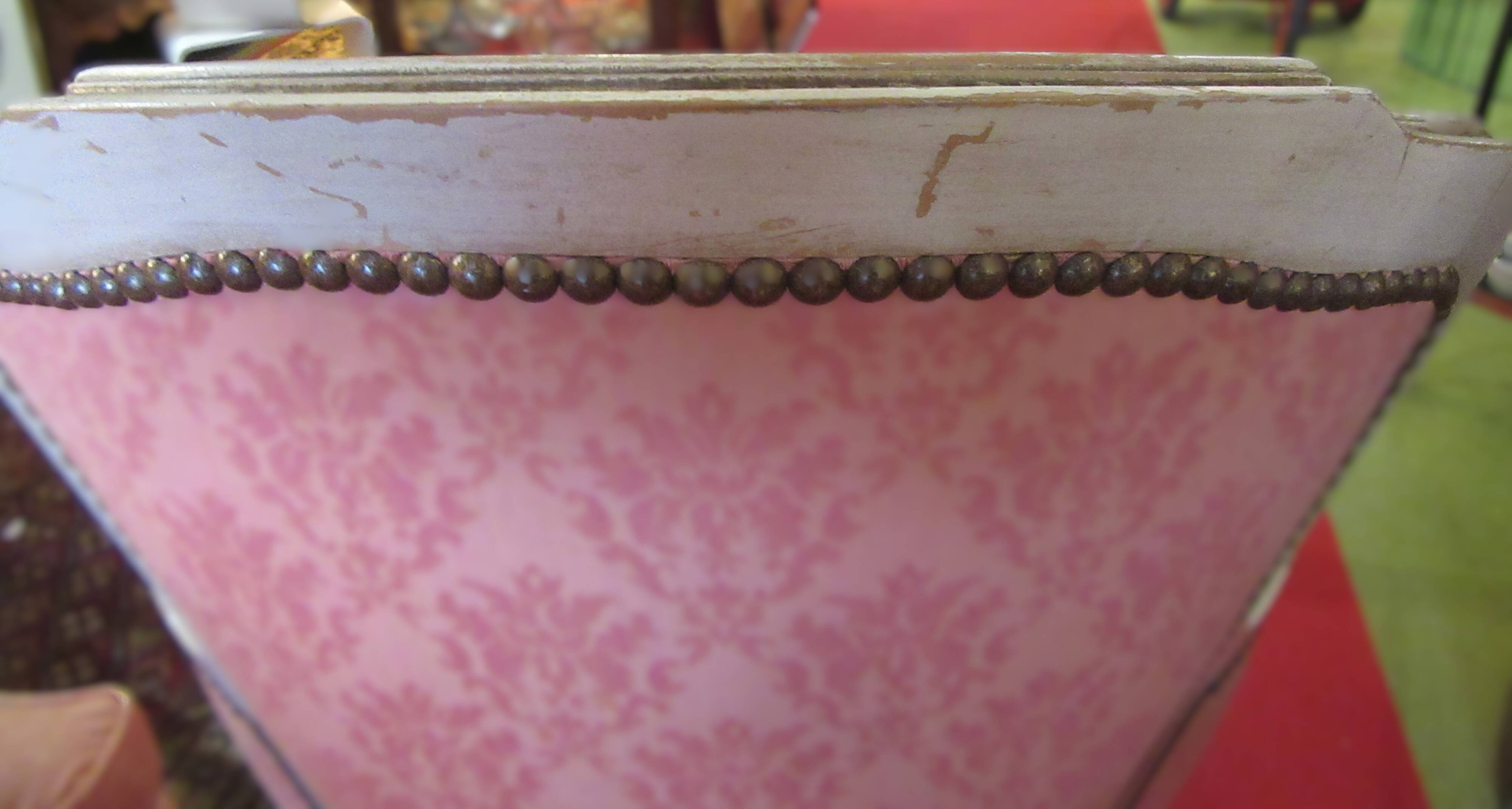 Pair of pink Louis XV style armchairs.