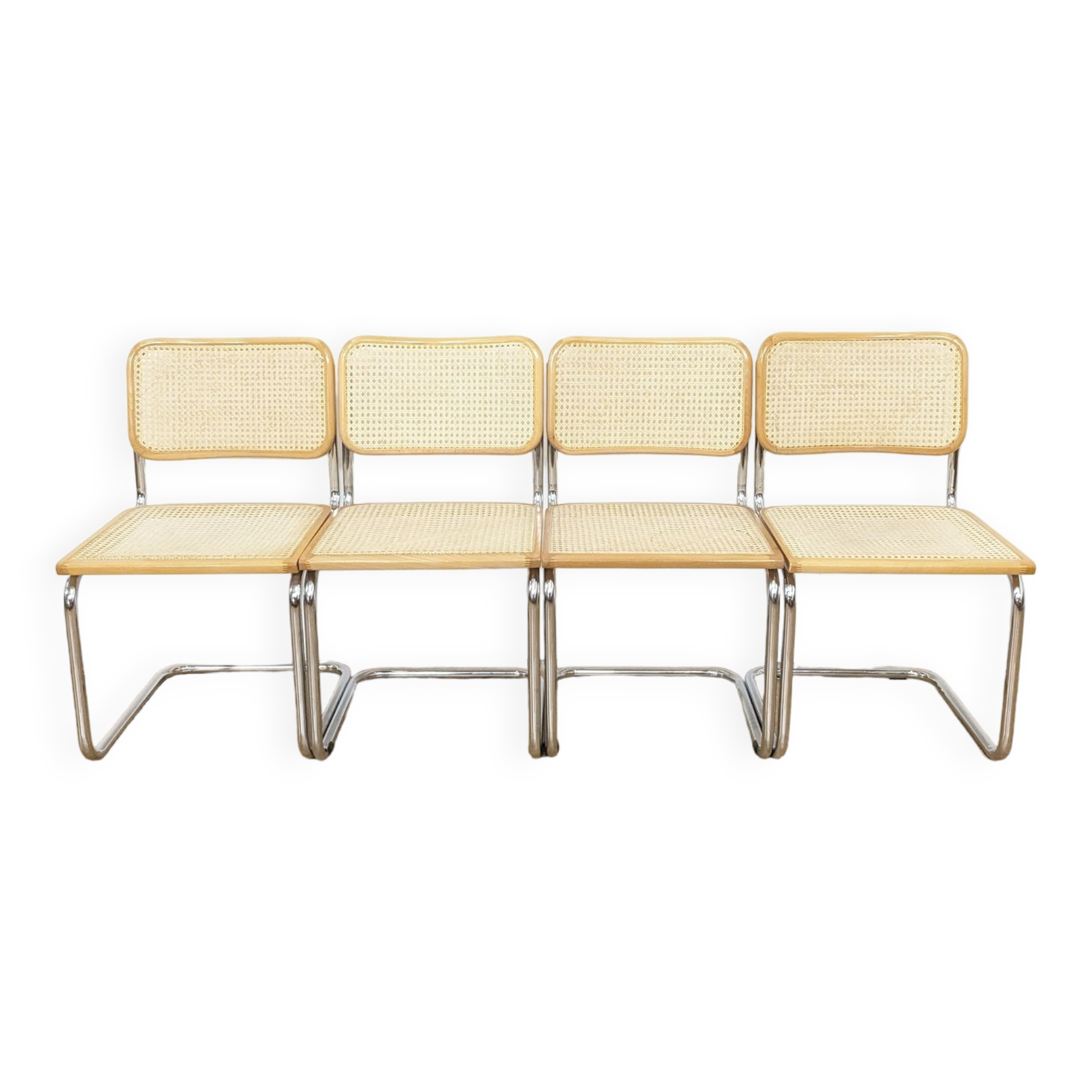 Vintage chairs Cesca B32 by Marcel Breuer