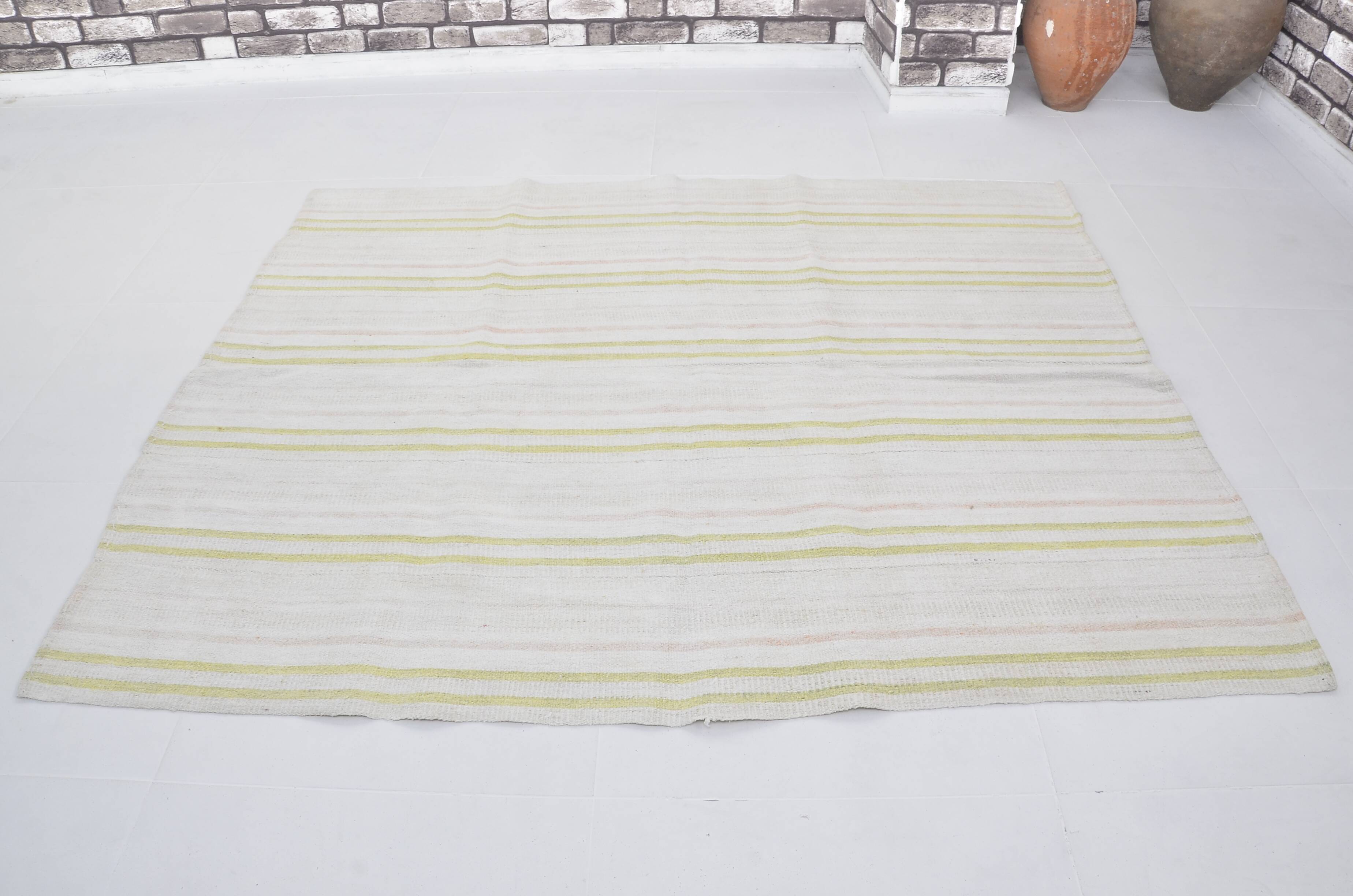 Antique Colorful Oushak Hemp Kilim Rug sku 3674