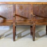 3-seater oak church pew