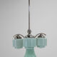 Lustre art déco bleu, années 1930