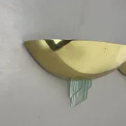 Set of two minimalist wall lights in the style of sciolari from baulmann, germany, 1980s