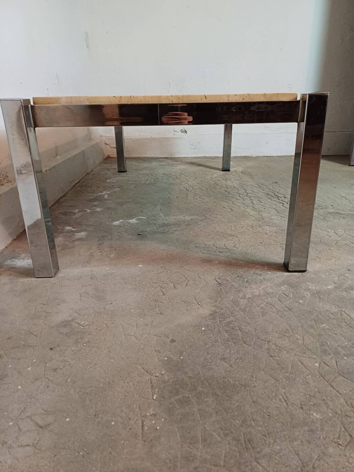 Table basse travertin vintage