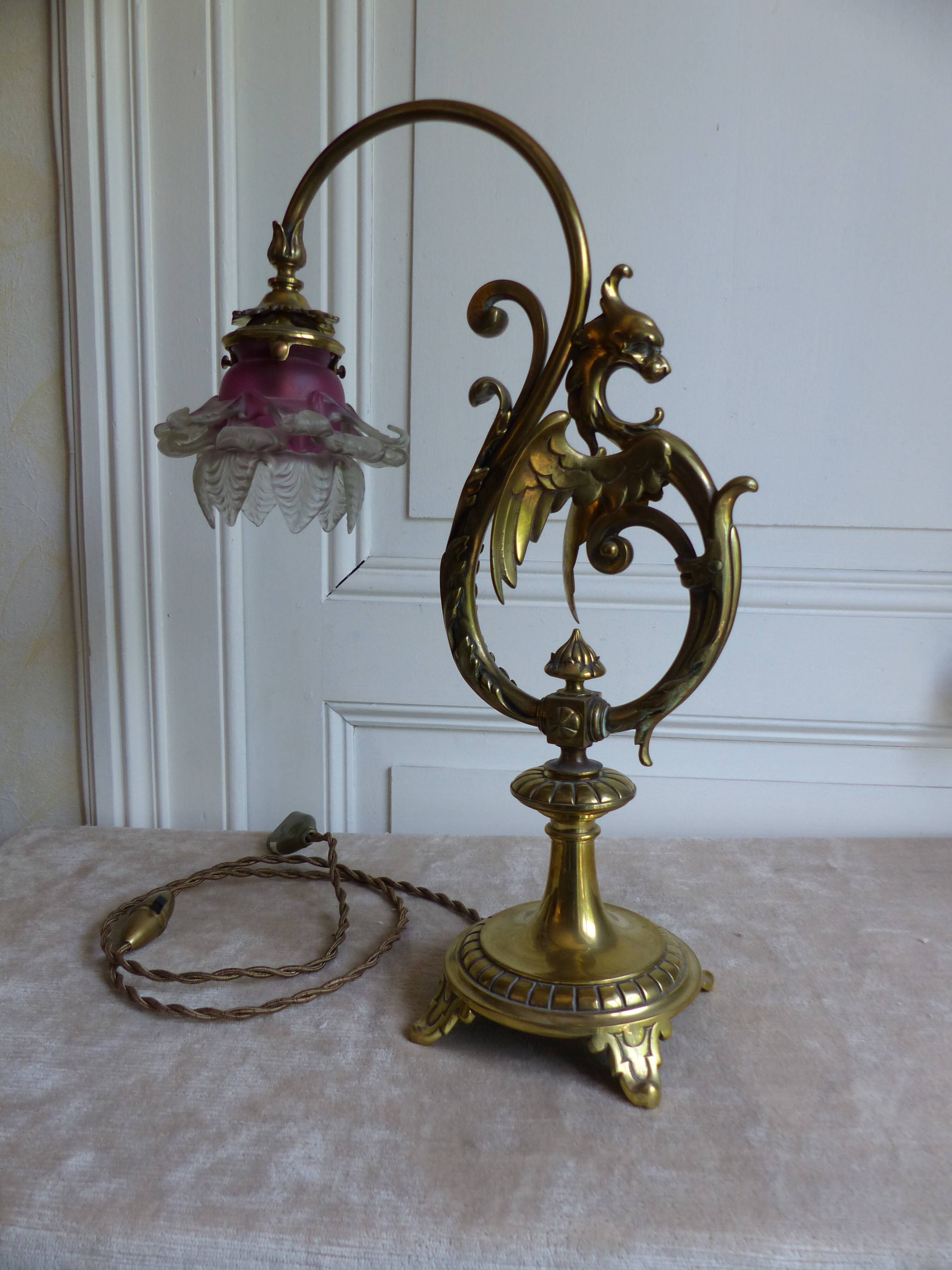 Bronze desk or living room lamp