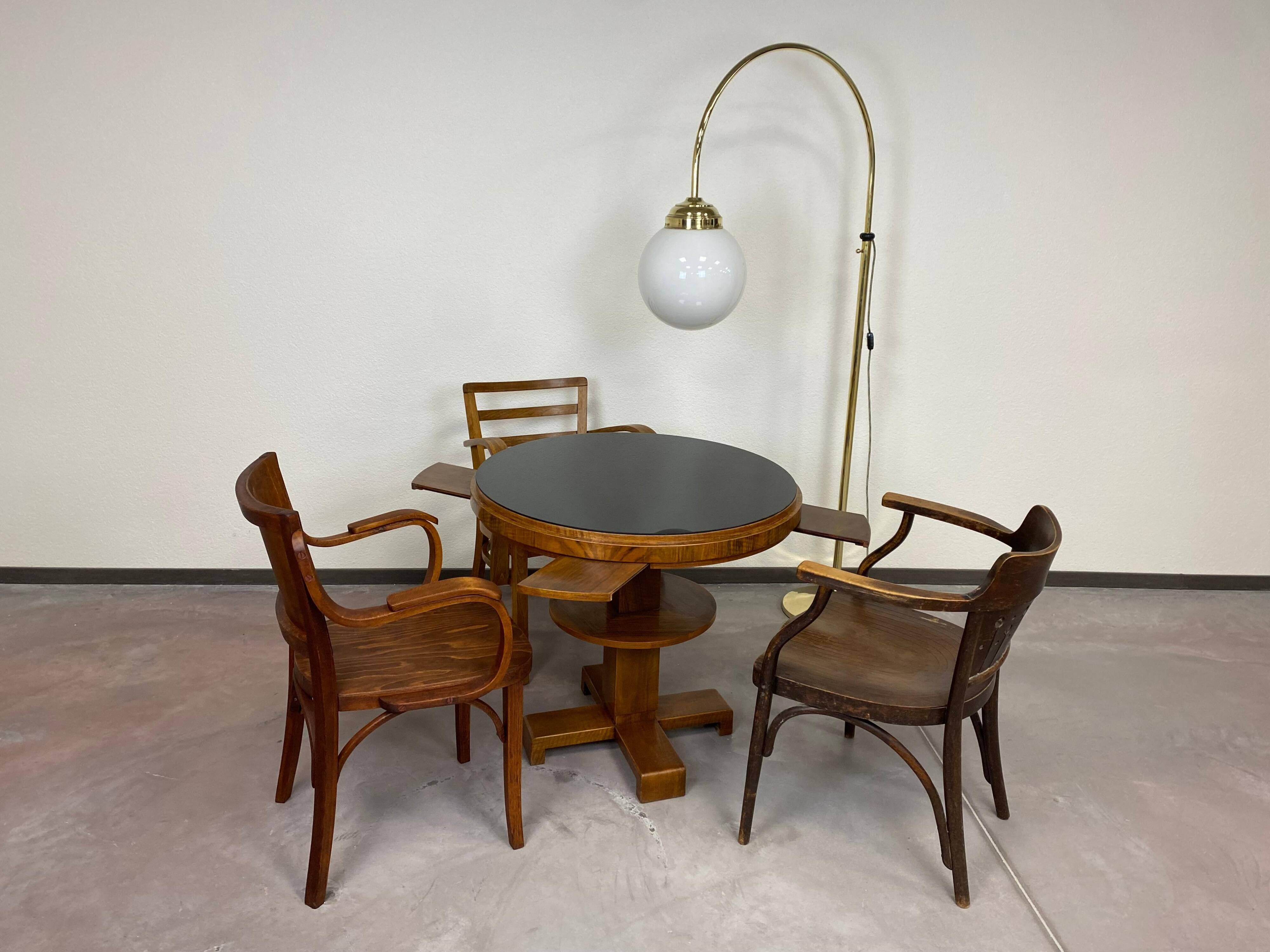 Large Art Deco floor lamp in brass