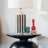 Ecru and black Hepburn sandstone lamp
