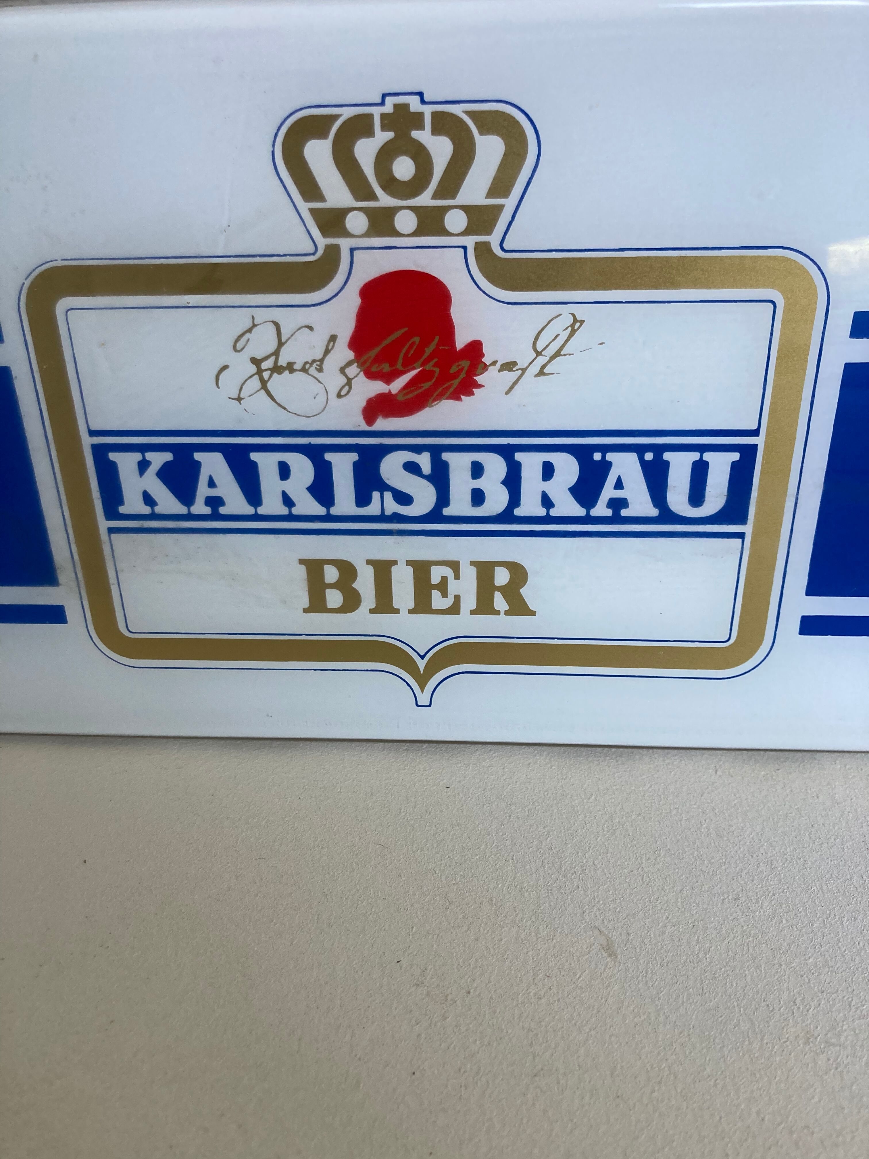 Illuminated beer bistro Karlsbrau