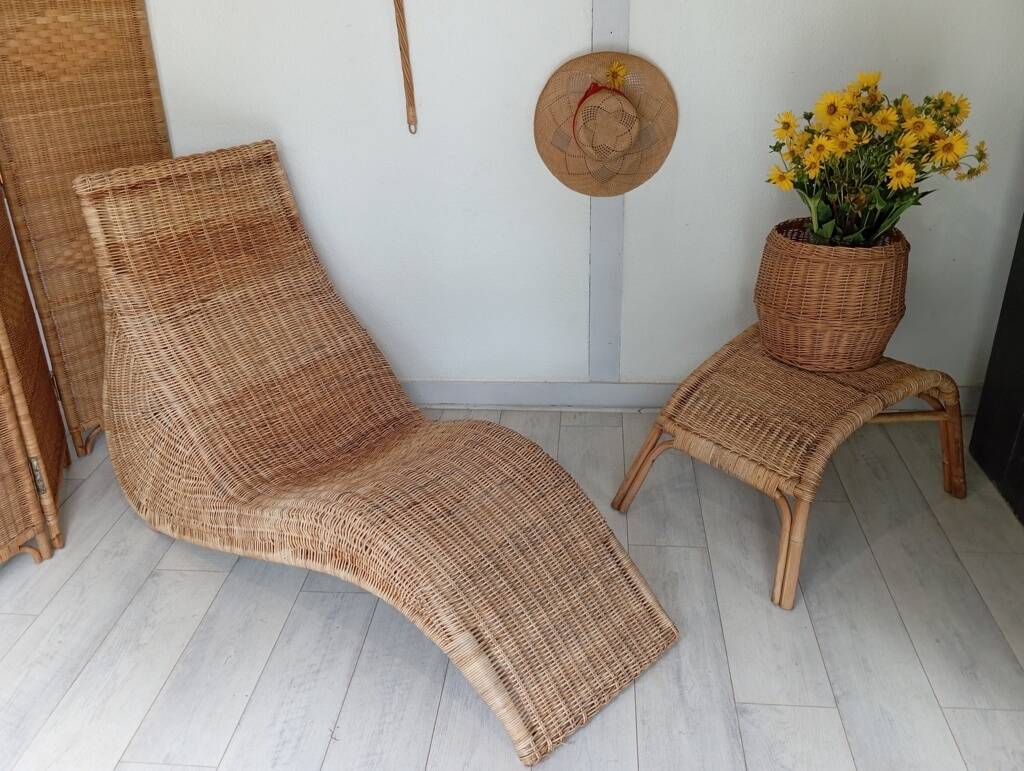 Carl Ojerstam rattan lounge chair