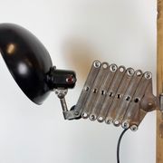 Large German Industrial Scissor Wall Lamp from Helion Arnstadt, 1950s