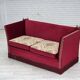 1970s, Danish "Spanish" sofa, furniture velour, ash wood legs.
