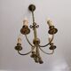 chandelier 5 branches brass