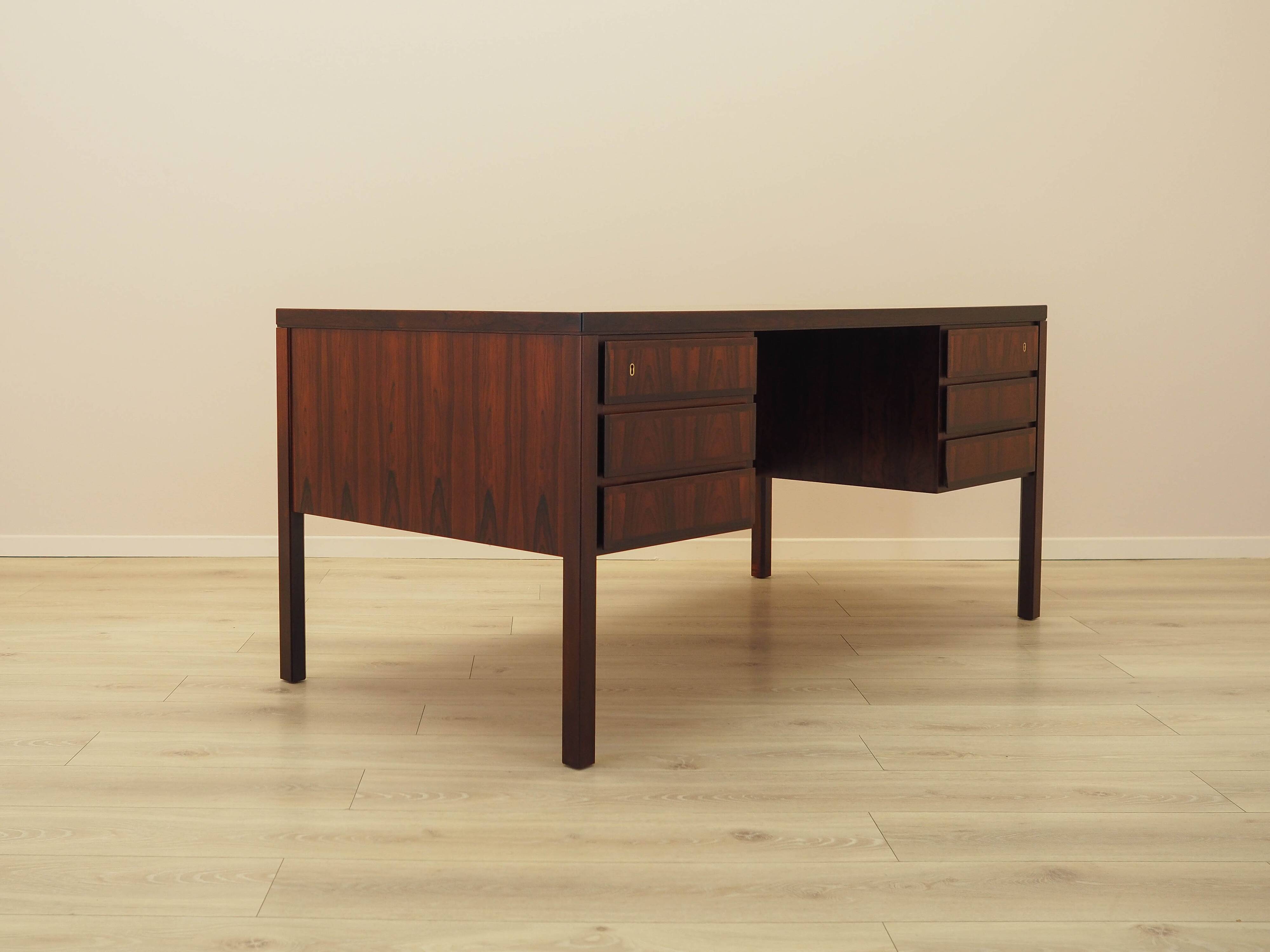 Rosewood desk, Danish design, 1970s, manufactured by Omann Jun