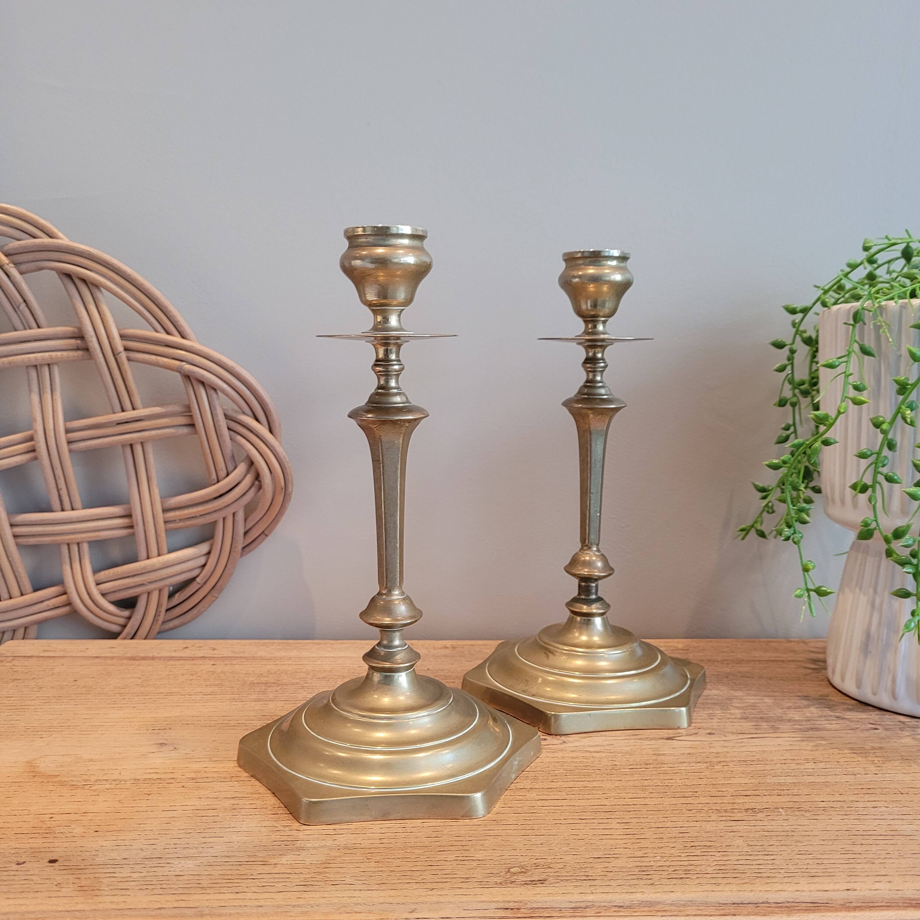 La Redoute x Selency pair of brass candle holders 09