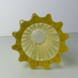 Transparent yellow glass vase