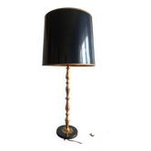 Vintage lamp in black marble and brass from the 1960s.