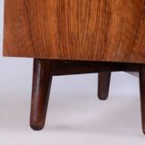 Restored Art Deco Bookcase Sideboard, Walnut, Revived Polish, Czech, 1920s