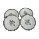 Lot of 4 flat plates Iron Earth, Alhambra model of Salins