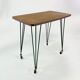 Table on wheels, laminate top and metal Eiffel legs, circa 1950