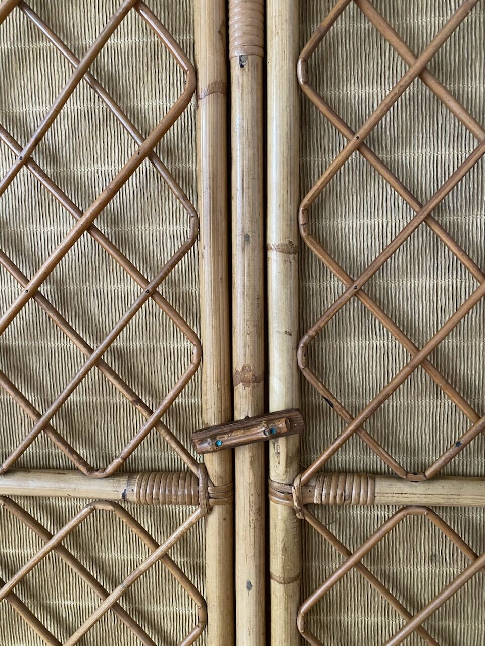 Vintage rattan cabinet