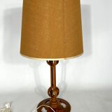 Lampe de table en bois italien vintage des années 50