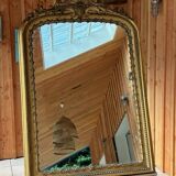 Large 19th century mirror gilded with gold leaf