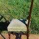 Louis XIII walnut chair feet in balustre brace in H