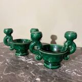 Paire de chandelier en ceramique