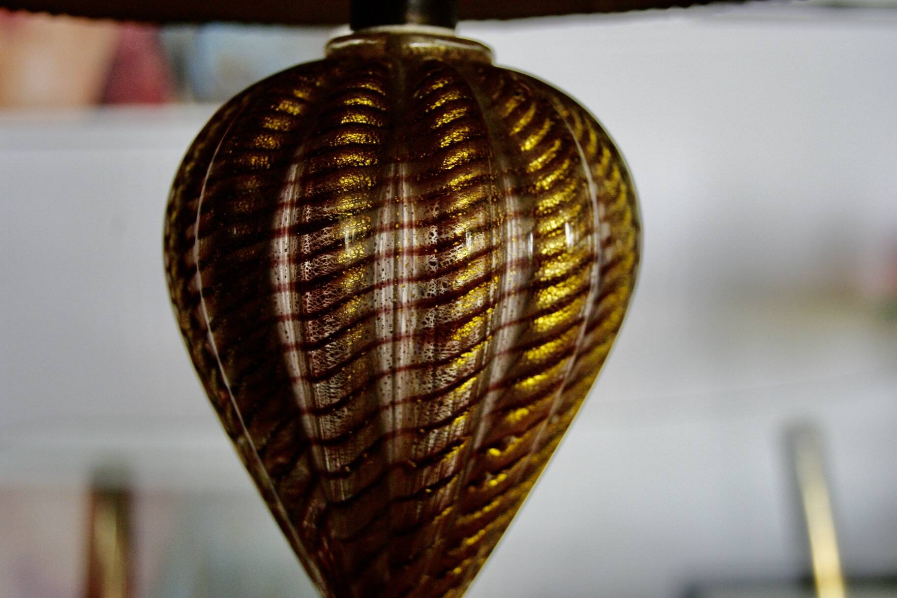 VINTAGE TABLE LAMP BY BAROVIER AND TOSO ITALY 1950