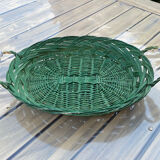 Green wicker basket