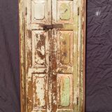 Indian window in green patinated wood