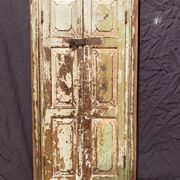 Indian window in green patinated wood