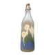 Bouteille en verre dépoli, décor crocus, LilLian Vernon